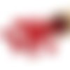 2 perles gouttes plates howlite teintées rouge 30 x 15 mm