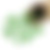 Lot de 6 poires facettées vert, 20x9 mm