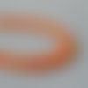 34 perles rondes sea glass, orange, 6 mm