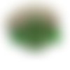 Pendentifs connecteurs sand dollar sea glass, vert trèfle, vere recyclé, 21x19 mm et 40x36 mm, pendentif ou parure,