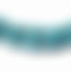 14 perles graine de riz, howlite teintées turquoise, 8x14 mm