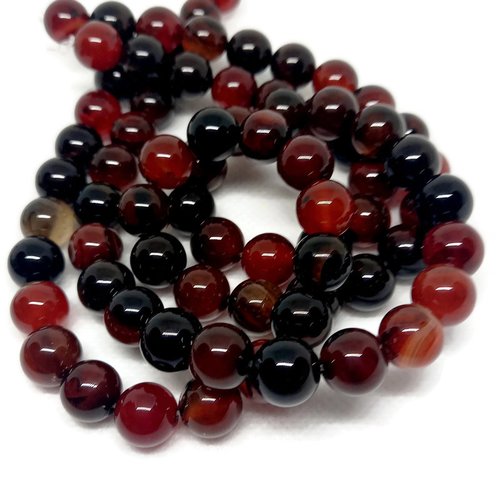 Perles rondes, agate de rêve, 8 mm