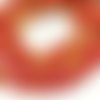 10 perles rondes calcaire brut, corail pomme, rouge, 9-10 mm