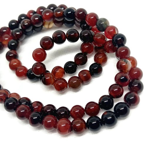 Perles rondes, agate de rêve, 6 mm