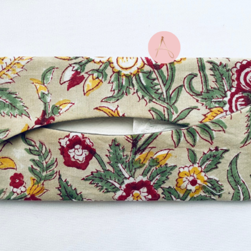 Etui à mouchoirs "coton indien beige"