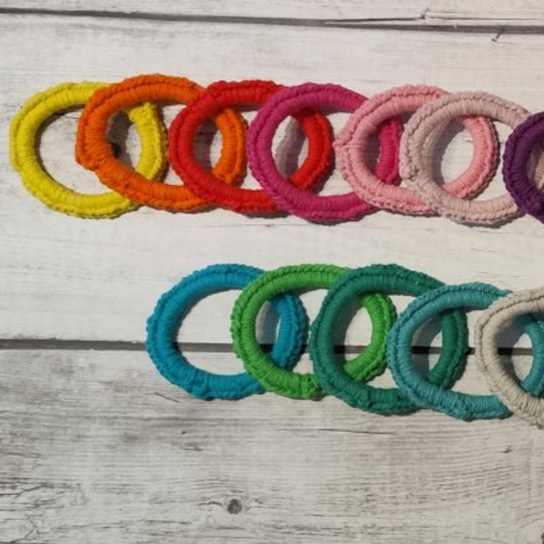 Chouchou simple crochet différentes couleurs