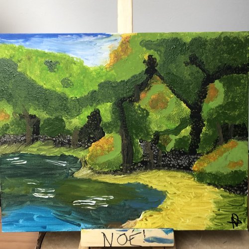 Tableau acrylique "au bois perdu"