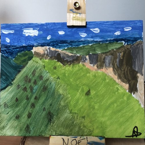 Tableau acrylique "la chute"