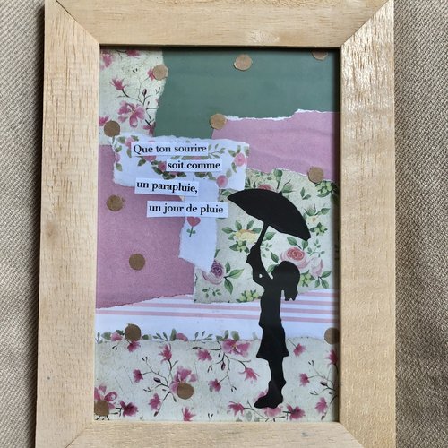 Cadre « petite fille au parapluie »