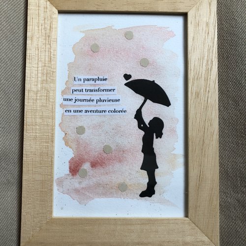 Cadre « petite fille au parapluie »