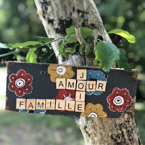 Tableau en bois « famille »