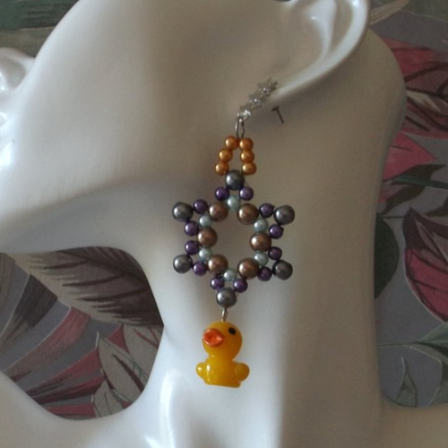 Boucles d'oreilles"petits canards"