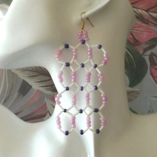 Boucles d'oreilles en perles en verre