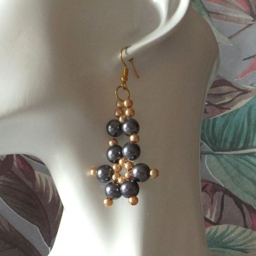 Boucles d'oreilles en perles en verre