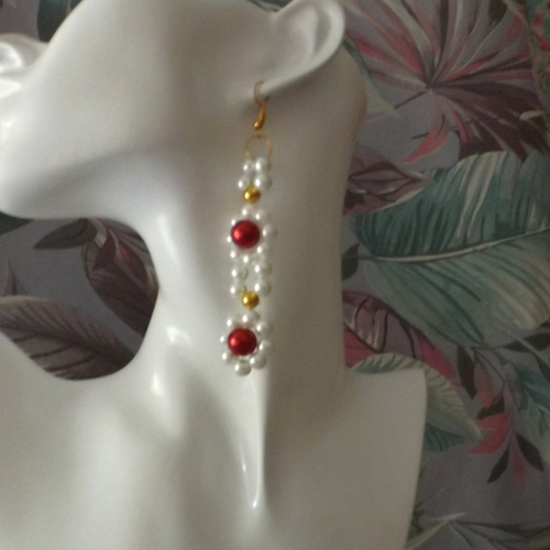 Boucles d'oreilles en perles "petites fleurs"