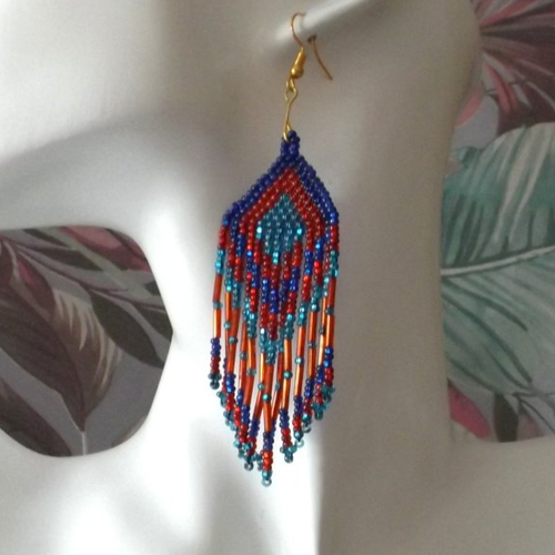 Boucles d'oreilles en perles de rocaille
