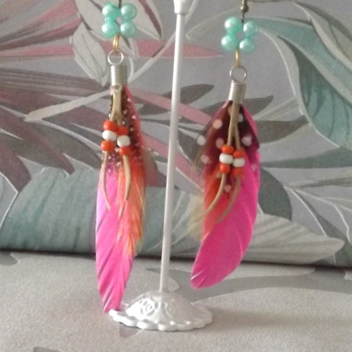 Boucles d'oreilles "plumes"