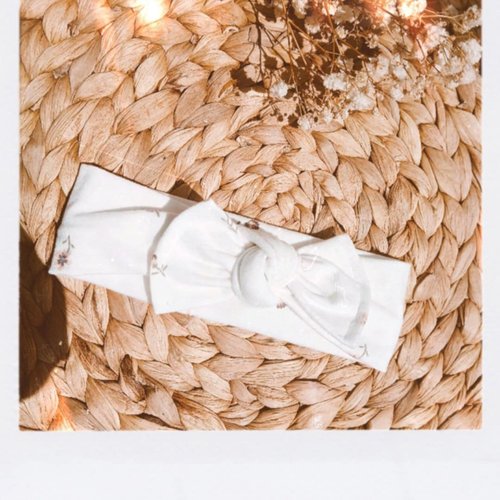 Bandeau à nouer bébé fille