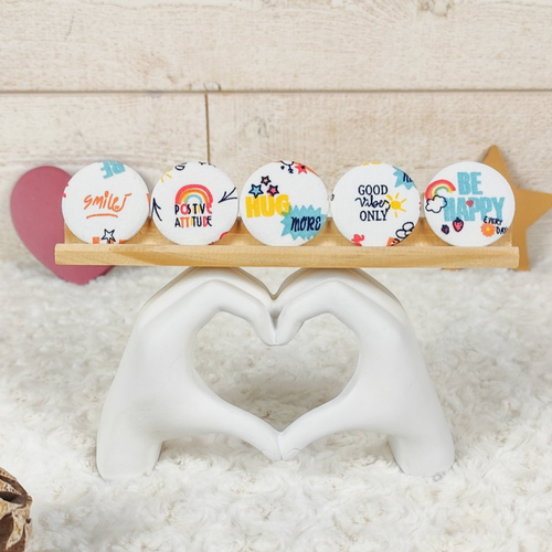 Badge en tissu - collection "petits bonheurs" taille m