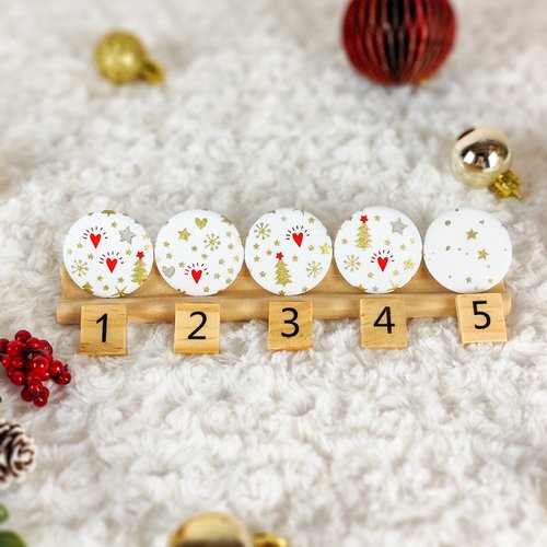 Badge en tissu -  collection "eclat d'hiver" taille m