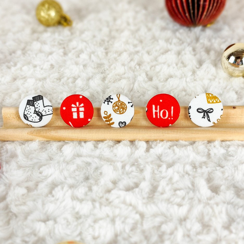 Badge en tissu -  collection "eclat d'hiver" taille s