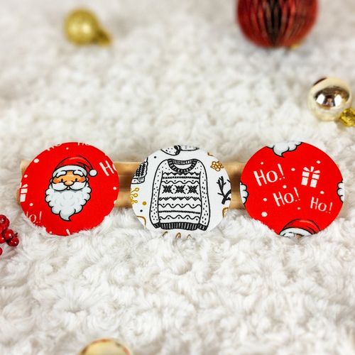 Badge en tissu -  collection "eclat d'hiver" taille l