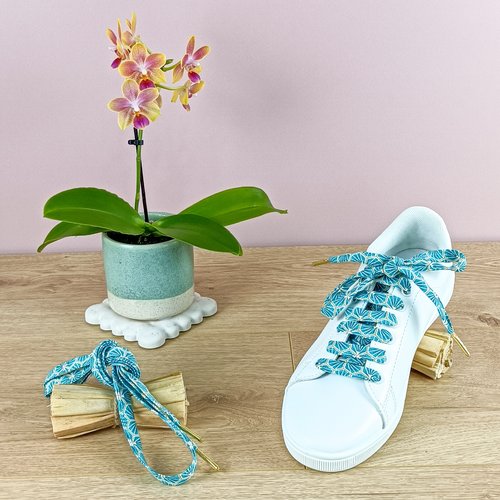 Lacets de chaussures verts