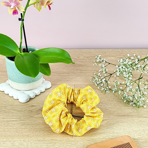 Chouchou cheveux jaune