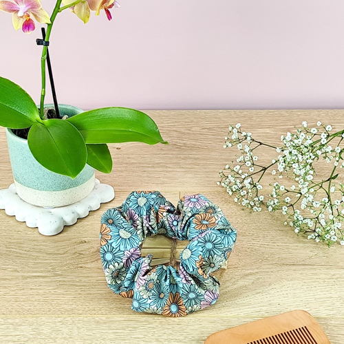 Chouchou cheveux vert