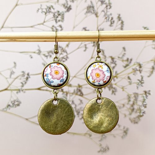 Boucles d'oreilles "envy" en tissu 65mm