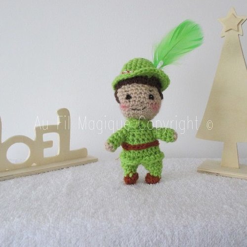 Lutin de noël crochet laine couleur vert