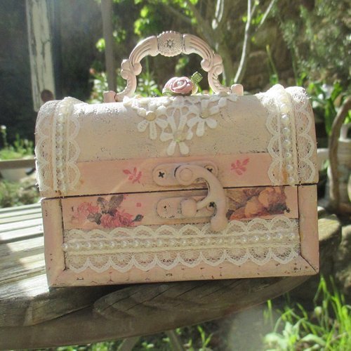Coffret shabby  " au fil des jours... " création - au grenier cosy -