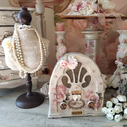 Radio antique " melody " - création - au grenier cosy -