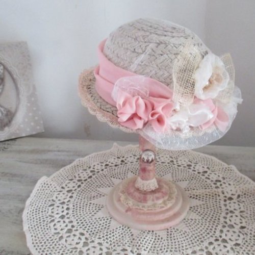 Chapeau de roses de mariage " so shabby vintage " création - au grenier cosy -