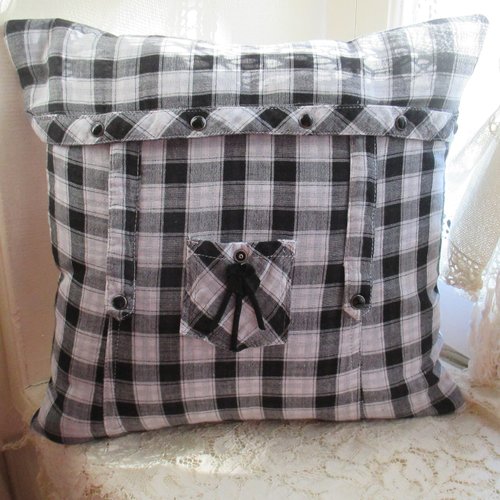 Coussin housse " cosy campagne " création - au grenier cosy -