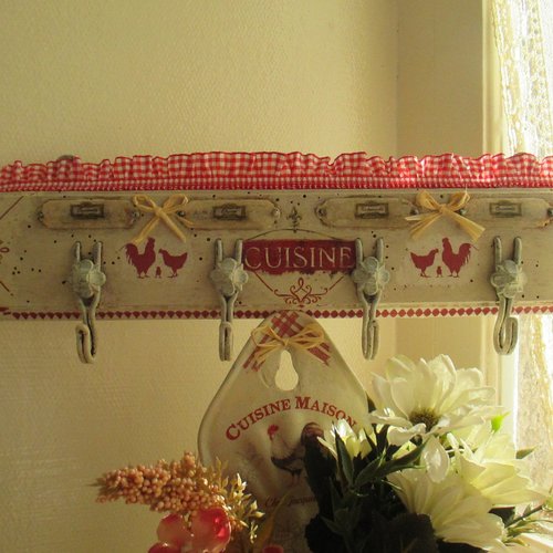 Porte torchons d'antan " campagne chic " création - au grenier cosy -