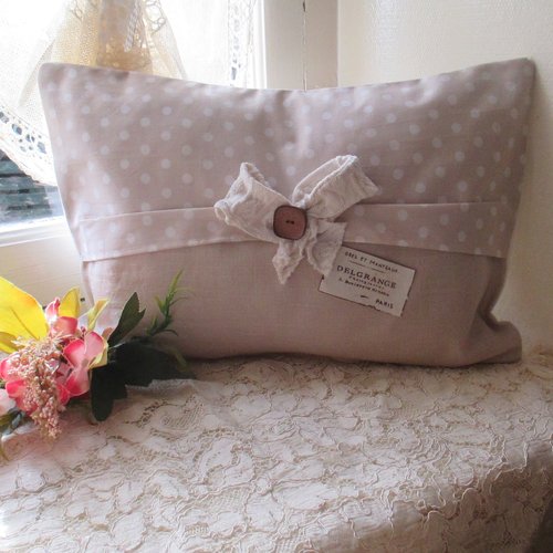 Coussinet garni  " cosy campagne chic n°6 " création - au grenier cosy -