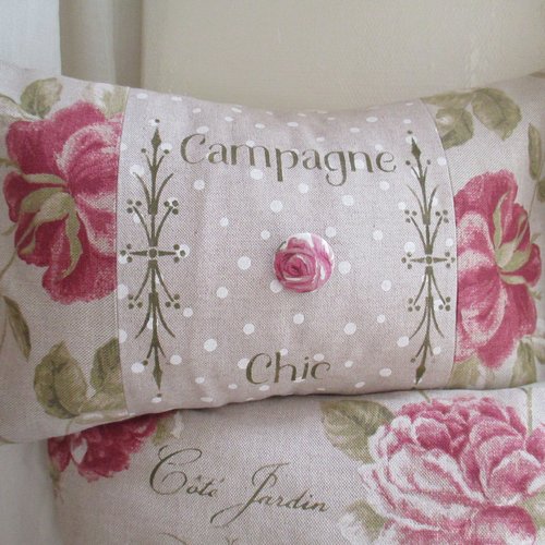 Coussinet garni " m'zelle roses " création - au grenier cosy -