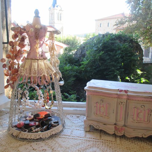 Marquise à bijoux " miss gala de shabby chic " créations - au grenier cosy -