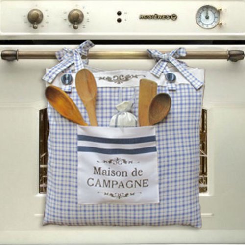 Cache four, housse coussin " bleu de provence " création - au grenier cosy-
