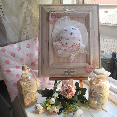 Tableau d'antan " miss liberty " création - au grenier cosy-