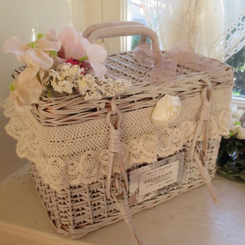 Vanity d'antan " mademoiselle chic " création - au grenier cosy -