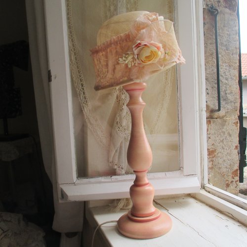 Lampe d'antan " lady chatterley " création - au grenier cosy -