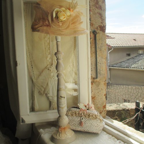 Lampe d'antan " noces de campagne " création - au grenier cosy -
