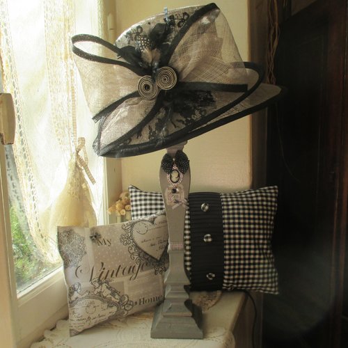 Lampe d'antan " style gustavien " création - au grenier cosy -