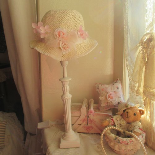 Lampe chapeau d'antan " la petite ninon " création - au grenier cosy -