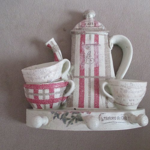 Accroche torchons " pause café " création - au grenier cosy -