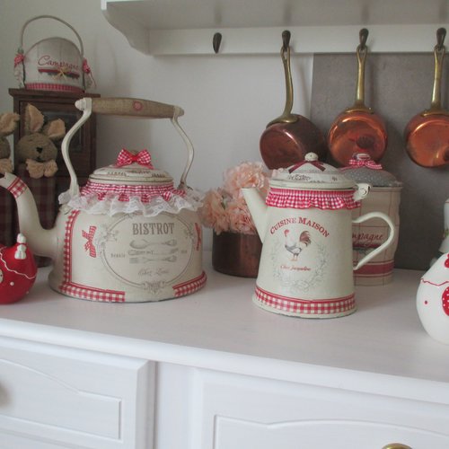 Bouilloire d'antan " bistrot chez louis 2 " création - au grenier cosy -