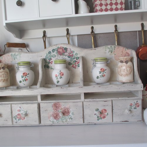 Etagère à épices... " epices d'antan " création - au grenier cosy-