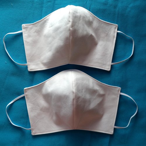Masque de  protection visage  lavable, lot de 2 masques alternatifs protection virus,  3 épaisseurs de tissu.